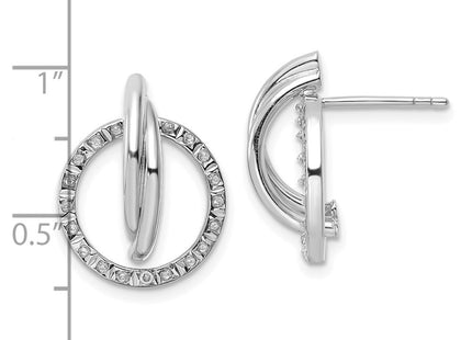 Sterling Silver Earrings Style QDF187 - Classique Jewelry Inc.