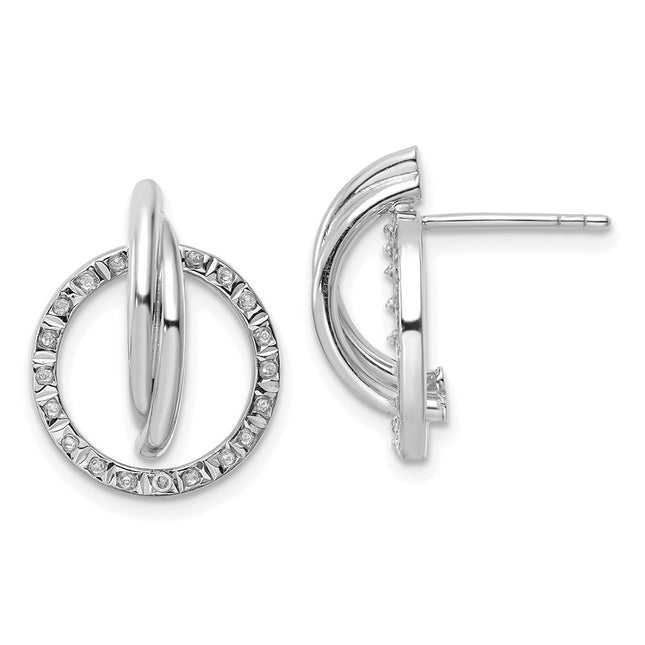 Sterling Silver Earrings Style QDF187 - Classique Jewelry Inc.