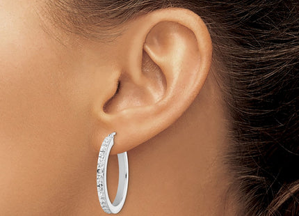 Sterling Silver Earrings Style QDF190 - Classique Jewelry Inc.