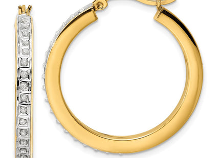 SS/Gold Plated Earrings Style QDF191 - Classique Jewelry Inc.