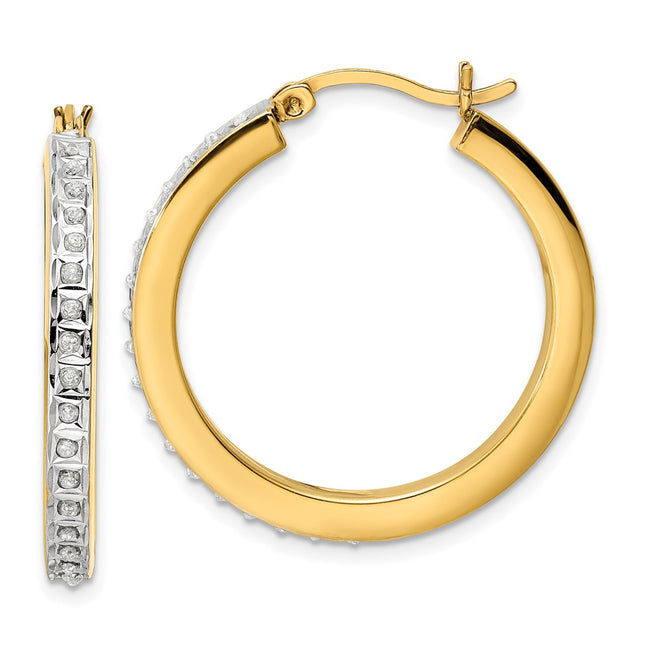 SS/Gold Plated Earrings Style QDF191 - Classique Jewelry Inc.