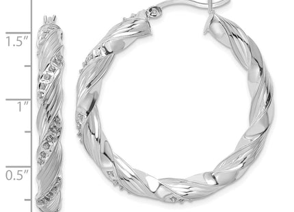 Sterling Silver Earrings Style QDF193 - Classique Jewelry Inc.