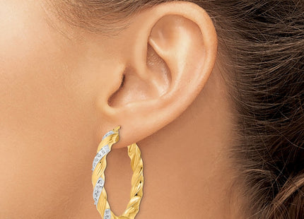 SS/Gold Plated Earrings Style QDF194 - Classique Jewelry Inc.