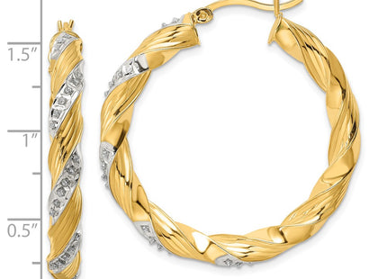 SS/Gold Plated Earrings Style QDF194 - Classique Jewelry Inc.