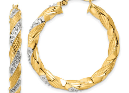 SS/Gold Plated Earrings Style QDF194 - Classique Jewelry Inc.
