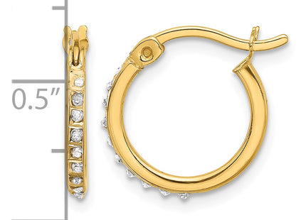 Sterling Silver 18K Gold-plated Diamond Mystique Hoop Earrings