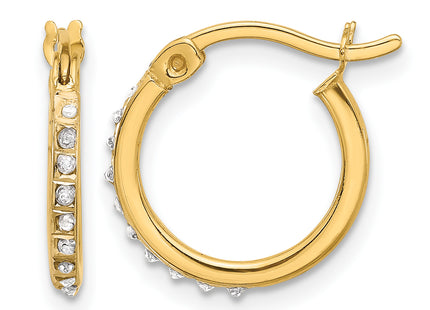 Sterling Silver 18K Gold-plated Diamond Mystique Hoop Earrings