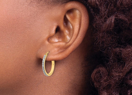 SS/Gold Plated Earrings Style QDF207 - Classique Jewelry Inc.