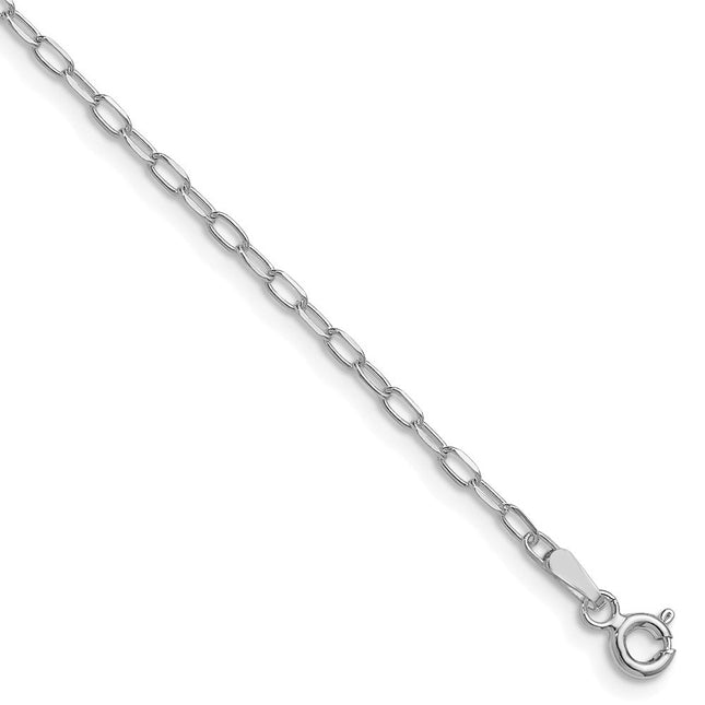 Sterling Silver Rhodium-plated D/C Forzantine Chain, 18 x 2mm