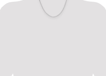 Sterling Silver Rhodium-plated D/C Forzantine Chain (Style QDFC060R-18)