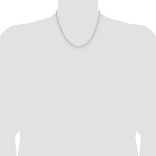 Sterling Silver Rhodium-plated D/C Forzantine Chain (Style QDFC060R-18)