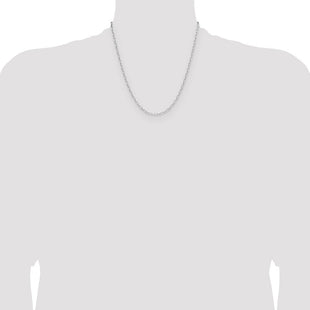 Sterling Silver Rhodium-plated D/C Forzantine Chain (Style QDFC060R-20)