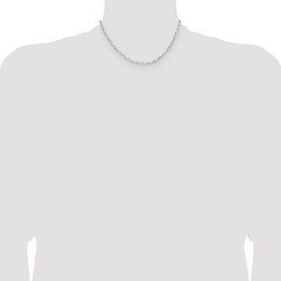 Sterling Silver Rhodium-plated D/C Forzantine Chain (Style QDFC080R-16)