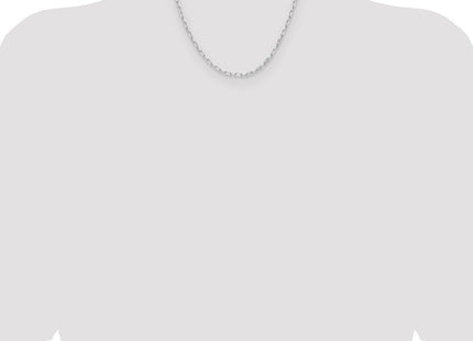 Sterling Silver Rhodium-plated D/C Forzantine Chain (Style QDFC080R-18)