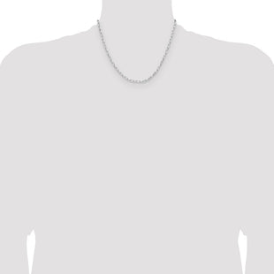 Sterling Silver Rhodium-plated D/C Forzantine Chain (Style QDFC080R-18)