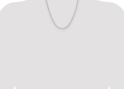 Sterling Silver Rhodium-plated D/C Forzantine Chain (Style QDFC080R-20)