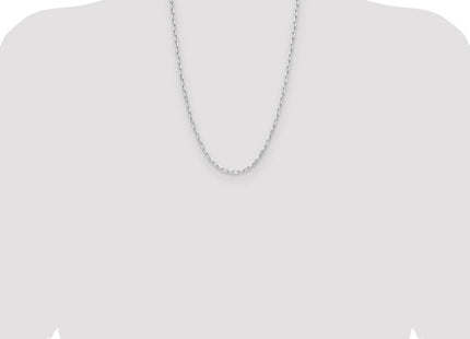 Sterling Silver Rhodium-plated D/C Forzantine Chain (Style QDFC080R-24)