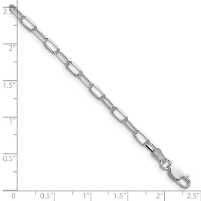Sterling Silver Rhodium-plated D/C Forzantine Bracelet, 7 x 3.15mm