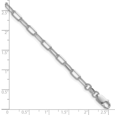Sterling Silver Rhodium-plated D/C Forzantine Bracelet, 7 x 3.85mm
