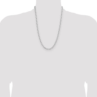 Sterling Silver Rhodium-plated D/C Forzantine Chain (Style QDFC120R-24)