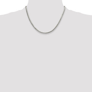Sterling Silver Polished Double Oval Flat Chain (Style QDOF080-18)