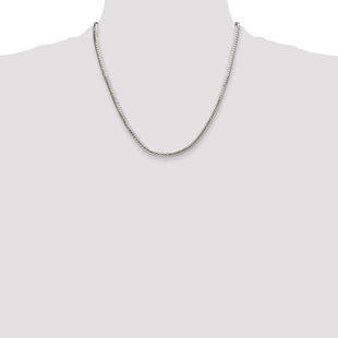 Sterling Silver Polished Double Oval Flat Chain (Style QDOF080-20)