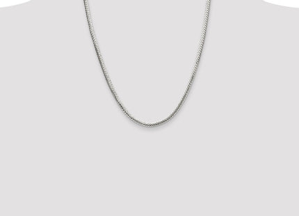 Sterling Silver Polished Double Oval Flat Chain (Style QDOF080-22)