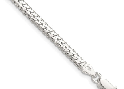 Sterling Silver Polished Double Oval Flat Chain (Style QDOF080-8)