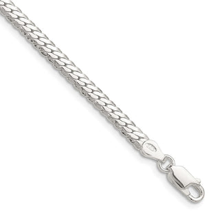 Sterling Silver Polished Double Oval Flat Chain (Style QDOF080-8)