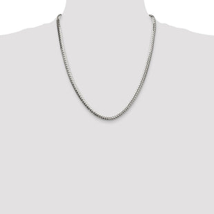 Sterling Silver Polished Double Oval Flat Chain