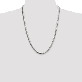 Sterling Silver Polished Double Oval Flat Chain