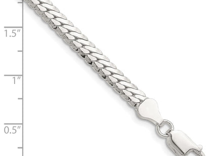 Sterling Silver Polished Double Oval Flat Chain
