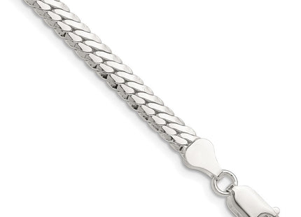 Sterling Silver Polished Double Oval Flat Chain