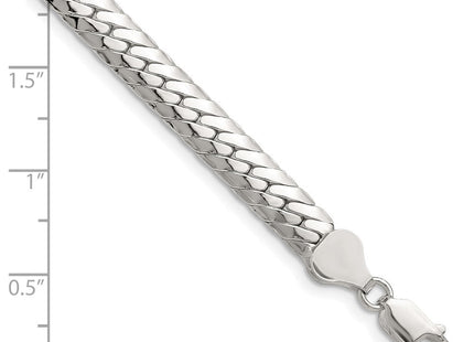 Sterling Silver Polished Double Oval Flat Chain