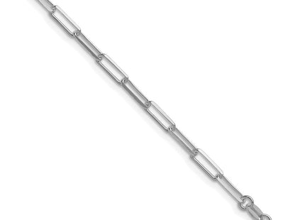 Sterling Silver Rhodium-plated D/C Paperclip Bracelet