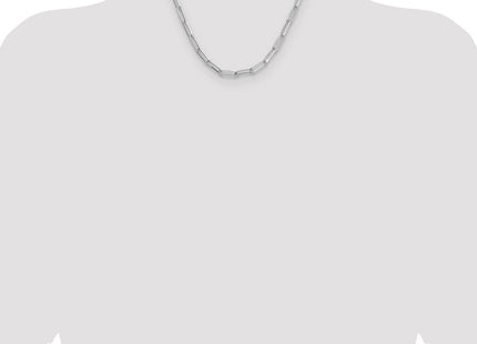 Sterling Silver Rhodium-plated D/C Paperclip Chain (Style QDPC150R-18)