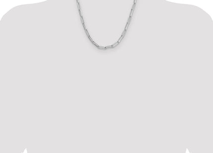 Sterling Silver Rhodium-plated D/C Paperclip Chain (Style QDPC150R-20)
