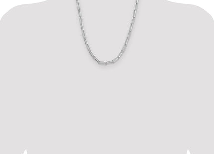 Sterling Silver Rhodium-plated D/C Paperclip Chain (Style QDPC150R-22)