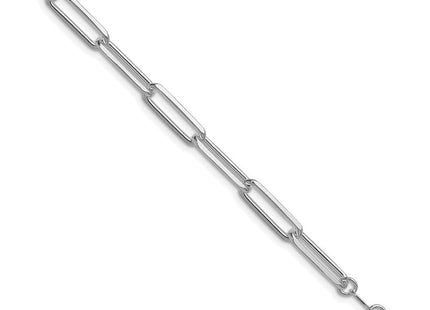 Sterling Silver Rhodium-plated D/C Paperclip Bracelet