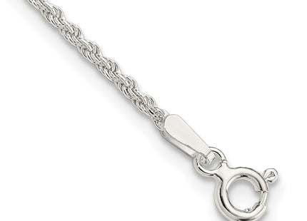 Sterling Silver Solid Rope Chain, 8 x 1.5mm