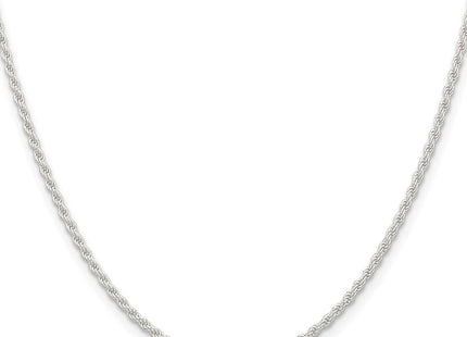 Sterling silver rope link anklet, alternate view