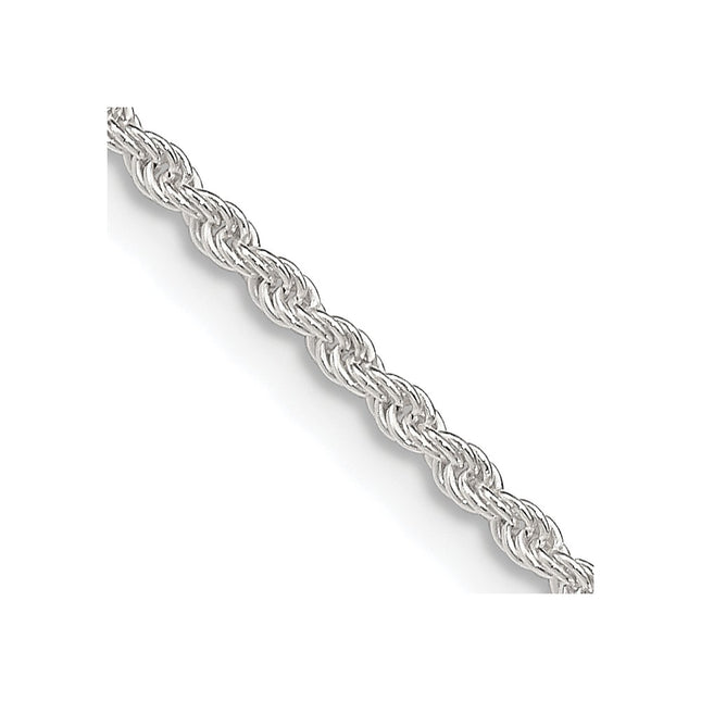 Sterling silver rope link anklet