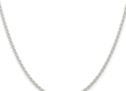 Sterling silver rope link chain, alternate view