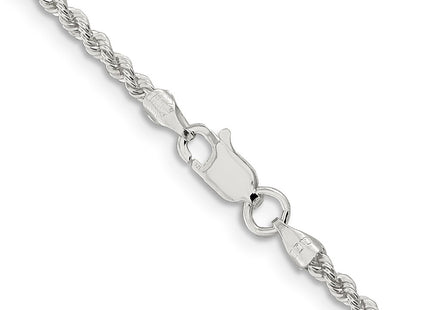 Sterling silver rope link chain, another view
