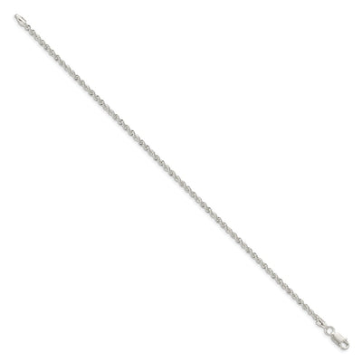 Sterling Silver Solid Rope Chain, 9 x 2.3mm