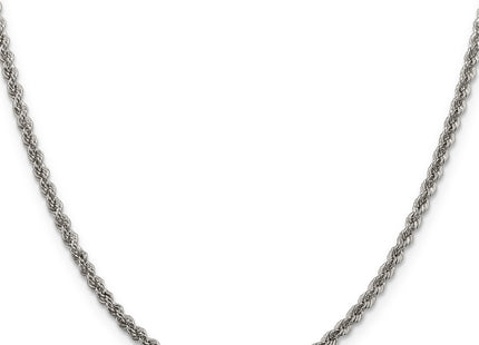 Sterling Silver Solid Rope Chain, 24 x 2.5mm