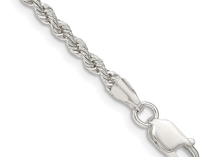 Sterling Silver Solid Rope Chain (Style QDR050-8)