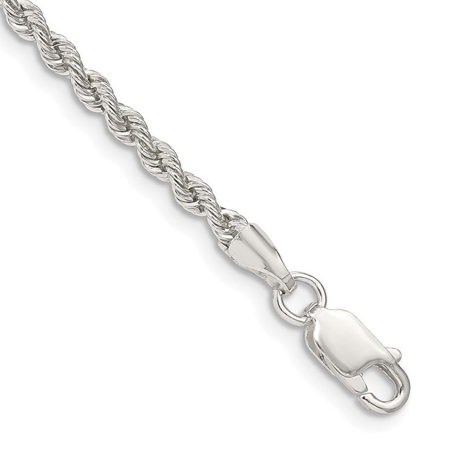 Sterling Silver Solid Rope Chain, 24 x 2.5mm