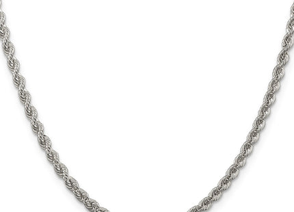 Sterling silver rope link chain, alternate view