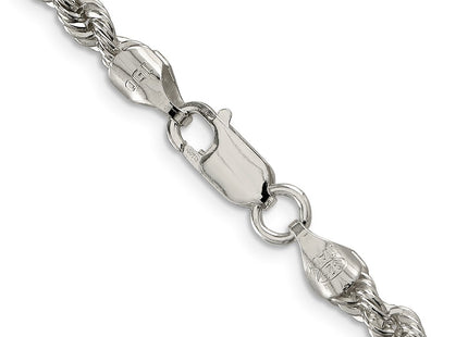 Sterling silver rope link chain, another view